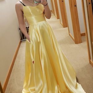 B. DARLIN YELLOW PROM DRESS size 2